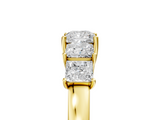 Yellow gold Princess Cut Five-Stone Prong Set White Gold Band_109
