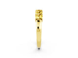 Yellow gold Princess Cut Five-Stone Yellow Sapphire Band with Prong Setting_20