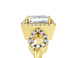 Yellow gold Princess Cut Halo Diamond Infinity Band with Four-Prong Setting_11