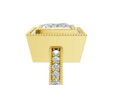 Yellow gold Princess Cut Halo Pavé Diamond Ring_11