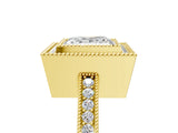 Yellow gold Princess Cut Halo Pavé Diamond Ring_59