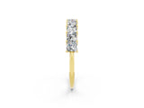 Yellow gold Princess Cut Moissanite Channel-Set Eternity Band with Prong Setting_8