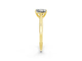 Yellow gold Princess Cut Moissanite Solitaire Engagement Ring with Cathedral Setting and Four-Prong Mount_26