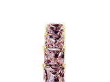 Yellow gold Princess Cut Morganite Channel-Set Eternity Band with Prong Setting_11
