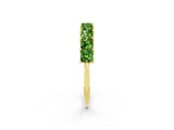 Yellow gold Princess Cut Peridot Channel-Set Eternity Band with Prong Setting_8