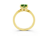 Yellow gold Princess Cut Peridot Solitaire Engagement Ring with Classic Band and Four-Prong Setting_27