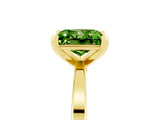 Yellow gold Princess Cut Peridot Solitaire Engagement Ring with Classic Band and Four-Prong Setting_29