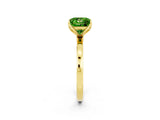 Yellow gold Princess Cut Peridot Solitaire Ring with Thin Band and Prong Setting_14