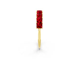 Yellow gold Princess Cut Ruby Channel-Set Eternity Band with Prong Setting_8