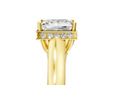 Yellow gold Princess Cut Solitaire Diamond Engagement Ring with Four-Prong Setting and Tapered Band_12