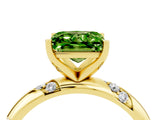 Yellow gold Princess Cut Solitaire Diamond Engagement Ring with Twisted Pave Band and Four-Prong Setting_4