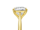 Yellow gold Princess Cut Solitaire Diamond Ring with Six-Prong Setting and Classic Band_17
