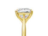 Yellow gold Princess Cut Solitaire Diamond Ring with Six-Prong Setting and Classic Band_8