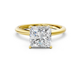 Yellow gold Princess Cut Solitaire Engagement Ring with Four-Prong Setting and Classic Band_41