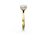Yellow gold Princess Cut Solitaire Engagement Ring with Four-Prong Setting and Classic Band_43