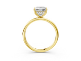 Yellow gold Princess Cut Solitaire Engagement Ring with Four-Prong Setting and Classic Band_44