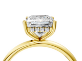 Yellow gold Princess Cut Solitaire Engagement Ring with Four-Prong Setting and Classic Band_45