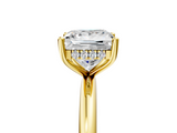 Yellow gold Princess Cut Solitaire Engagement Ring with Four-Prong Setting and Classic Band_46