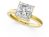 Yellow gold Princess Cut Solitaire Engagement Ring with Four-Prong Setting on a Classic Band_41