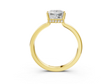 Yellow gold Princess Cut Solitaire Engagement Ring with Four-Prong Setting on a Classic Band_43