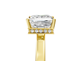 Yellow gold Princess Cut Solitaire Engagement Ring with Four-Prong Setting on a Classic Band_45
