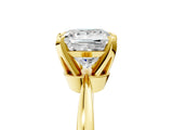 Yellow gold Princess Cut Solitaire Engagement Ring with Six-Prong Setting and Tapered Band_12