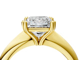 Yellow gold Princess Cut Solitaire Engagement Ring with Tapered Band and Four-Prong Setting 5