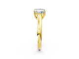 Yellow gold Princess Cut Solitaire Engagement Ring with Tapered Band and Four-Prong Setting_5