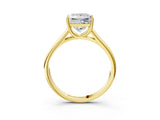 Yellow gold Princess Cut Solitaire Engagement Ring with Tapered Band and Four-Prong Setting_6
