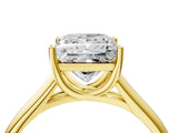 Yellow gold Princess Cut Solitaire Engagement Ring with Tapered Band and Four-Prong Setting_7