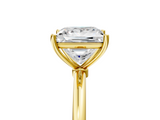 Yellow gold Princess Cut Solitaire Engagement Ring with Thin Band and Four-Prong Setting_11