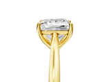 Yellow gold Princess Cut Solitaire Ring with Cathedral Band and Four-Prong Setting_91