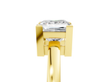 Yellow gold Princess Cut Solitaire Ring with Four-Prong Setting and Classic Band_60