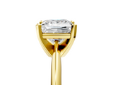 Yellow gold Princess Cut Solitaire Ring with Four-Prong Setting on a Classic Band_62