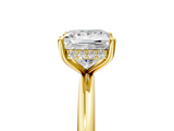 Yellow gold Princess Cut Solitaire Ring with Thin Band and Four-Prong Setting_41