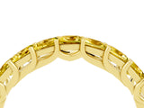 Yellow gold Princess Cut Yellow Sapphire Channel-Set Eternity Band with Prong Setting_10