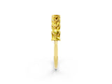 Yellow gold Princess Cut Yellow Sapphire Channel-Set Eternity Band with Prong Setting_8