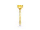 Yellow gold Princess Cut Yellow Sapphire Solitaire Engagement Ring with Classic Band and Four-Prong Setting_26