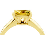 Yellow gold Princess Cut Yellow Sapphire Solitaire Engagement Ring with Classic Band and Four-Prong Setting_28