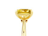 Yellow gold Princess Cut Yellow Sapphire Solitaire Engagement Ring with Classic Band and Four-Prong Setting_29
