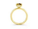 Yellow gold Princess Cut Yellow Sapphire Solitaire Ring with Thin Band and Four-Prong Setting_27