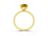 Yellow gold Princess Cut Yellow Sapphire Solitaire Ring with Thin Band and Prong Setting_27