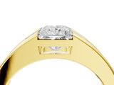 Yellow gold Princess Diamond Channel Set Mens Ring_4