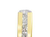Yellow gold Princess Diamond Channel Set Mens Ring_5