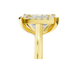Yellow gold Princess Diamond Cluster Halo Solitaire with Four-Prong Setting_82