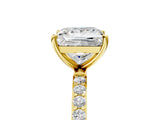 Yellow gold Princess Diamond Pavé Band with Six-Prong Setting_40