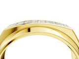 Yellow gold Princess Diamond Pavé Panel Mens Band_4