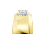 Yellow gold Princess Diamond Pavé Panel Mens Band_5