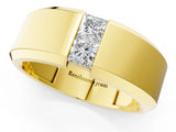 Yellow gold Princess Diamond Two-Stone Mens Band_1