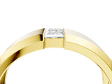 Yellow gold Princess Diamond Two-Stone Mens Band_4